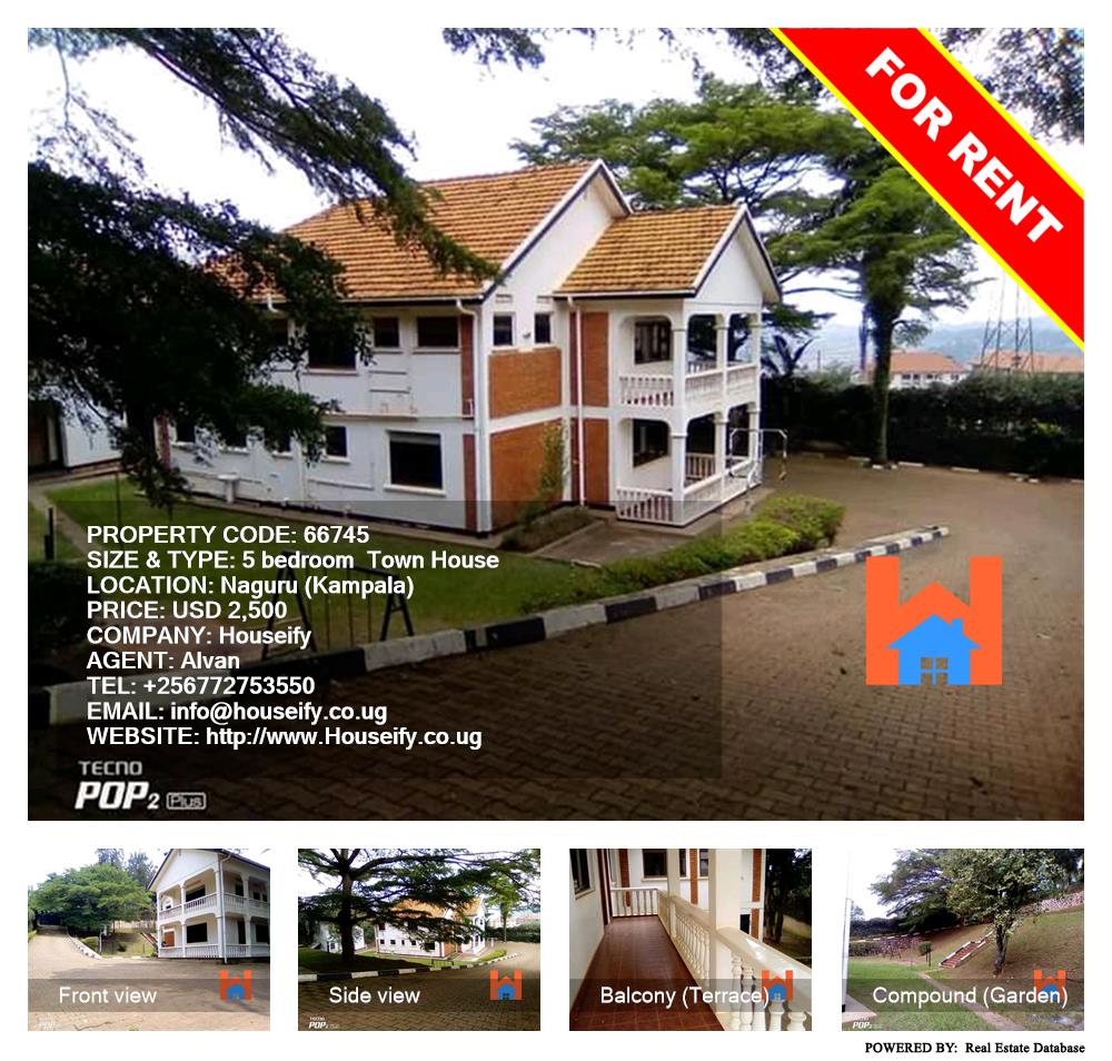 5 bedroom Town House  for rent in Naguru Kampala Uganda, code: 66745