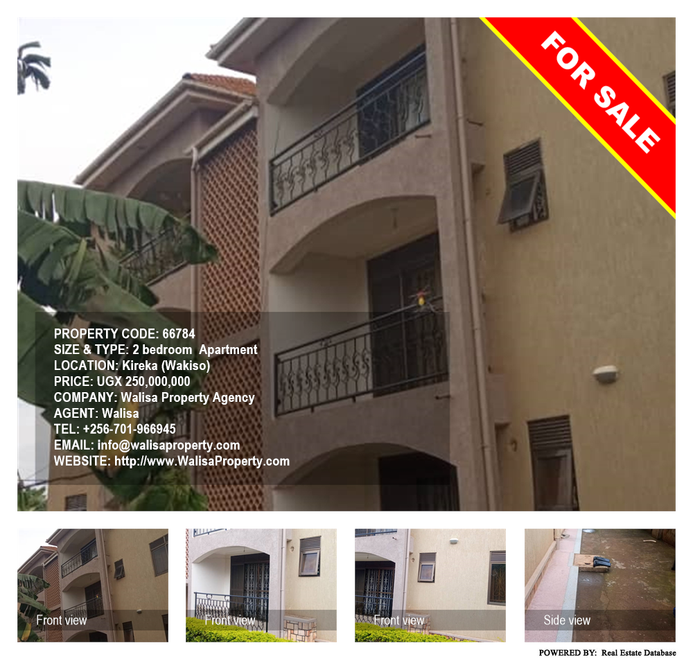 2 bedroom Apartment  for sale in Kireka Wakiso Uganda, code: 66784