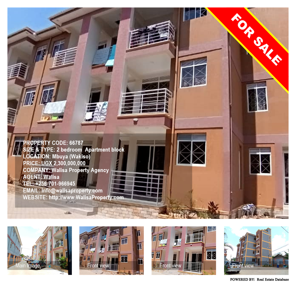 2 bedroom Apartment block  for sale in Mbuya Wakiso Uganda, code: 66787