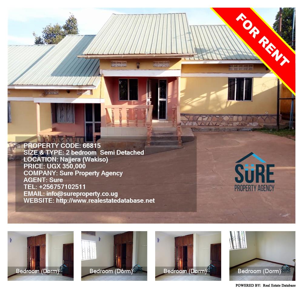 2 bedroom Semi Detached  for rent in Najjera Wakiso Uganda, code: 66815