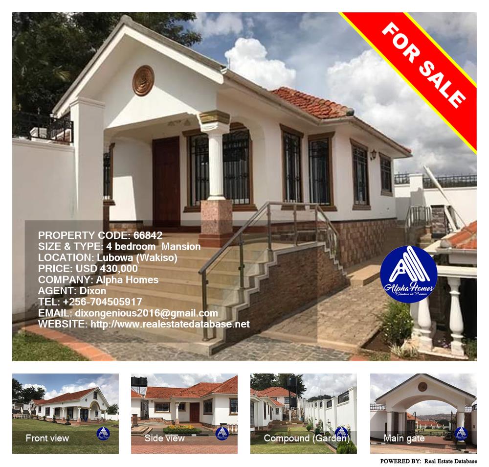 4 bedroom Mansion  for sale in Lubowa Wakiso Uganda, code: 66842