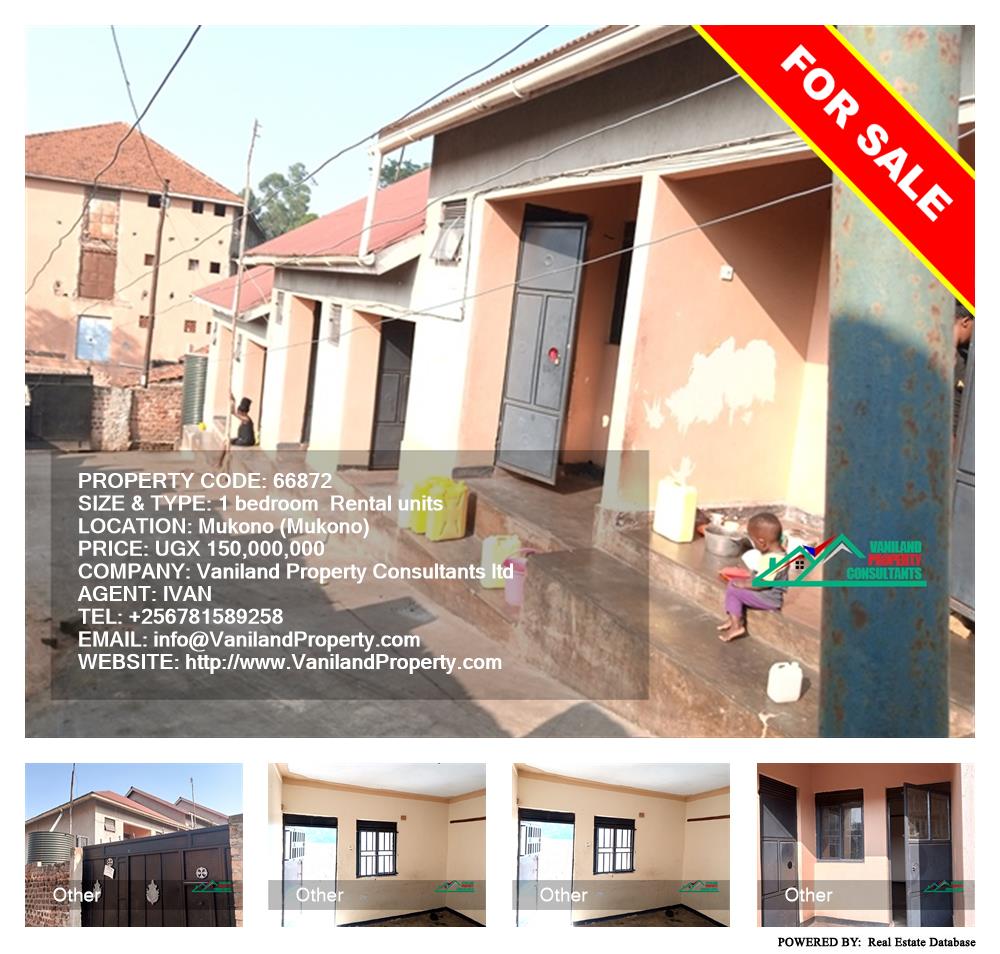 1 bedroom Rental units  for sale in Mukono Mukono Uganda, code: 66872