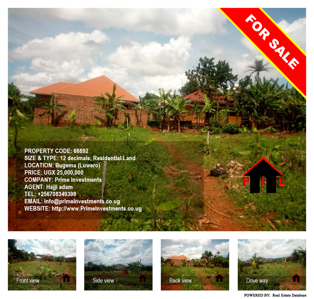 Residential Land  for sale in Bugema Luweero Uganda, code: 66892