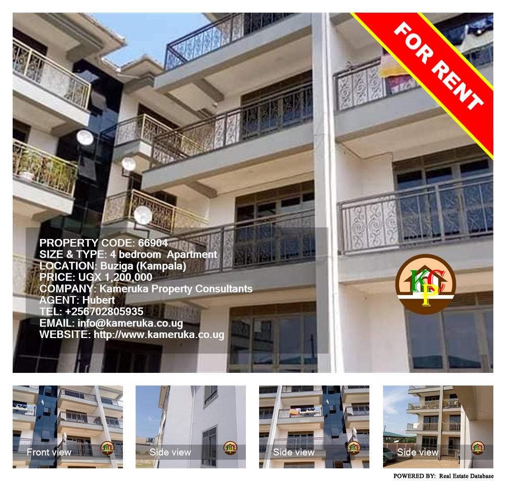 4 bedroom Apartment  for rent in Buziga Kampala Uganda, code: 66904