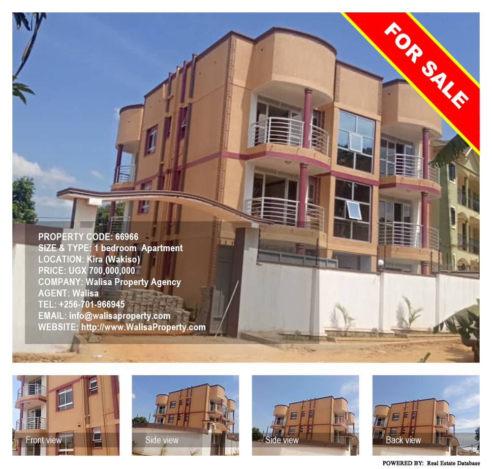 1 bedroom Apartment  for sale in Kira Wakiso Uganda, code: 66966