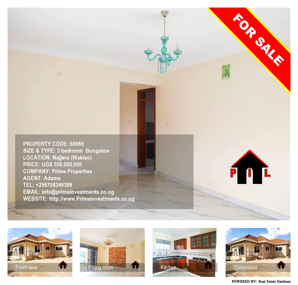 3 bedroom Bungalow  for sale in Najjera Wakiso Uganda, code: 66969