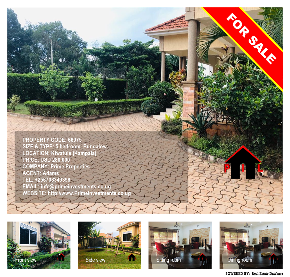 5 bedroom Bungalow  for sale in Kiwaatule Kampala Uganda, code: 66975