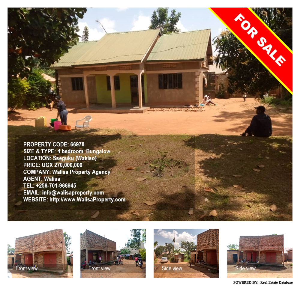 4 bedroom Bungalow  for sale in Seguku Wakiso Uganda, code: 66978