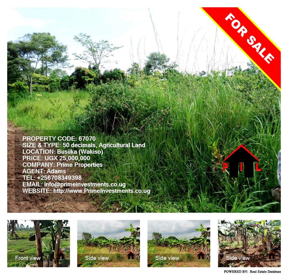 Agricultural Land  for sale in Busiika Wakiso Uganda, code: 67070