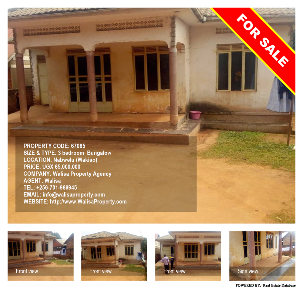 3 bedroom Bungalow  for sale in Nabwelu Wakiso Uganda, code: 67085