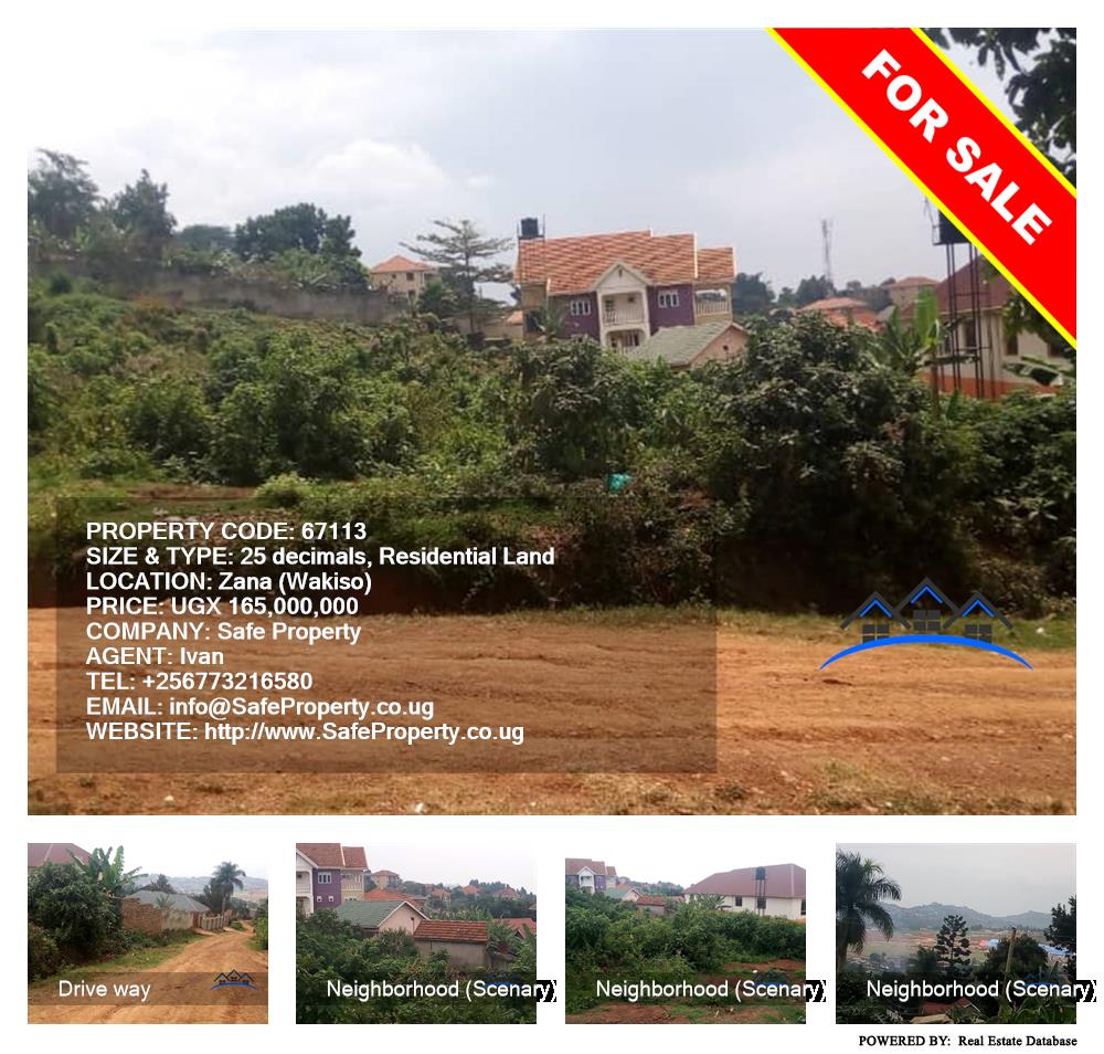 Residential Land  for sale in Zana Wakiso Uganda, code: 67113