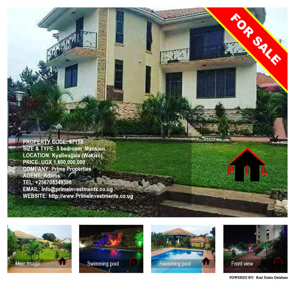 5 bedroom Mansion  for sale in Kyaliwajjala Wakiso Uganda, code: 67158