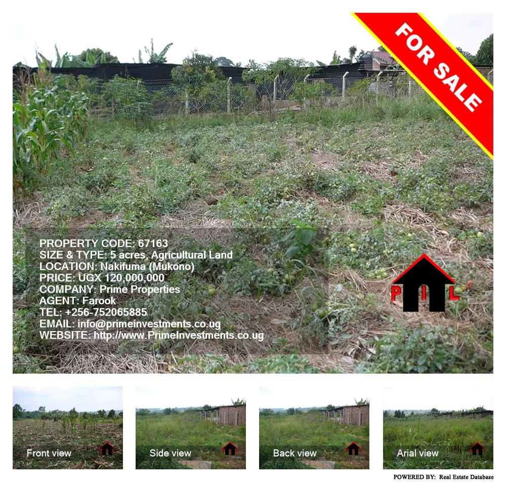 Agricultural Land  for sale in Nakifuma Mukono Uganda, code: 67163