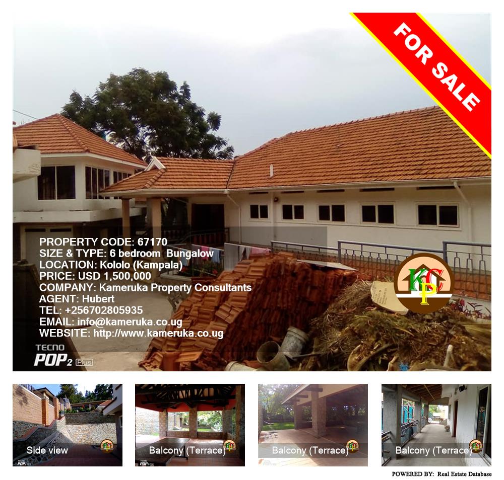 6 bedroom Bungalow  for sale in Kololo Kampala Uganda, code: 67170