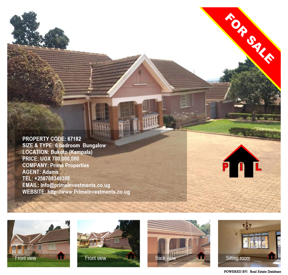 6 bedroom Bungalow  for sale in Bukoto Kampala Uganda, code: 67182