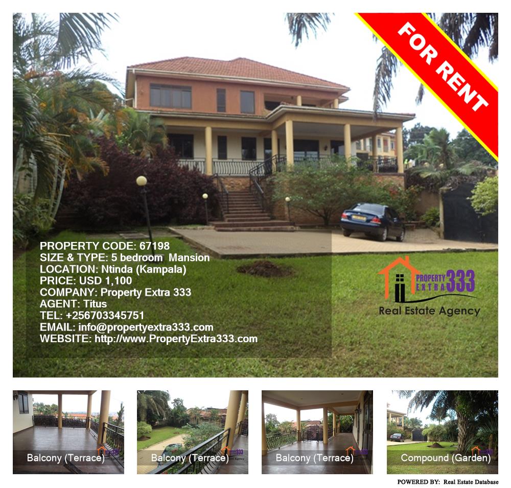 5 bedroom Mansion  for rent in Ntinda Kampala Uganda, code: 67198
