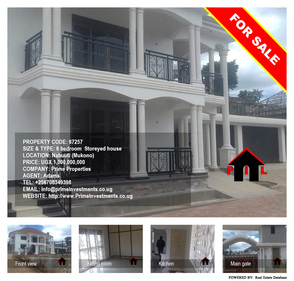 6 bedroom Storeyed house  for sale in Nabuuti Mukono Uganda, code: 67257