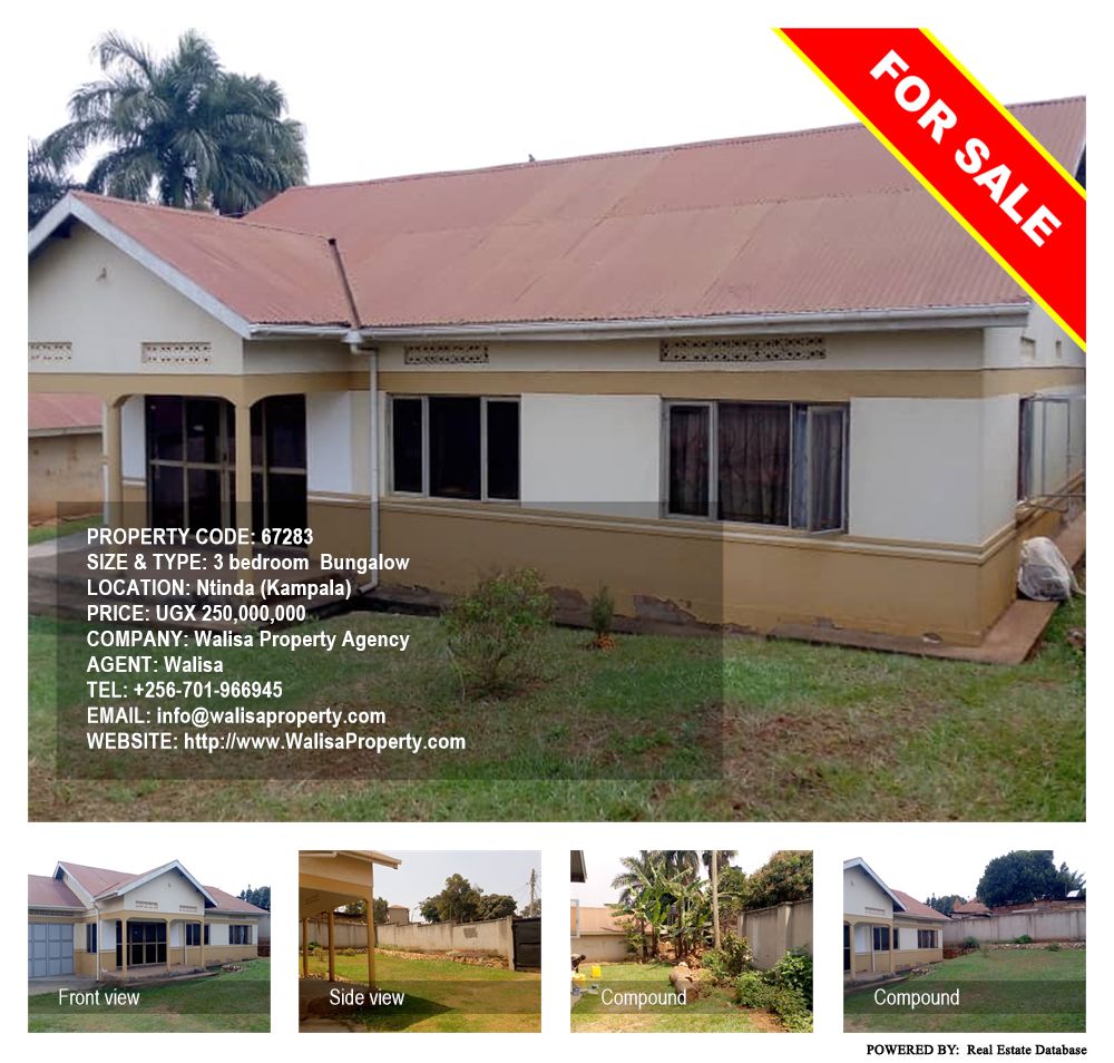 3 bedroom Bungalow  for sale in Ntinda Kampala Uganda, code: 67283