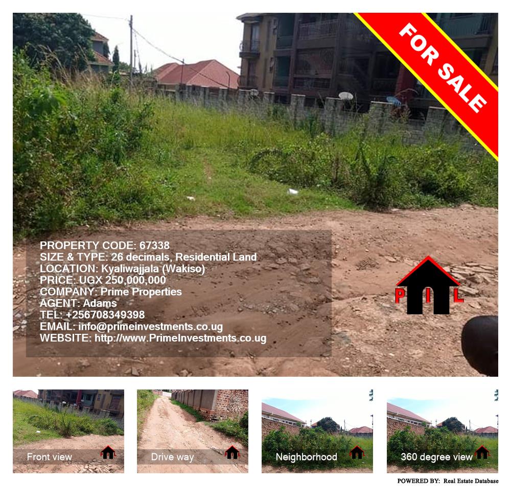 Residential Land  for sale in Kyaliwajjala Wakiso Uganda, code: 67338