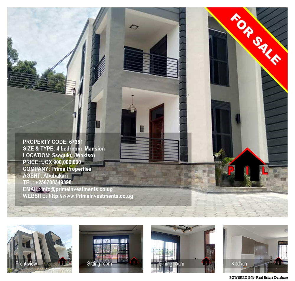 4 bedroom Mansion  for sale in Seguku Wakiso Uganda, code: 67361