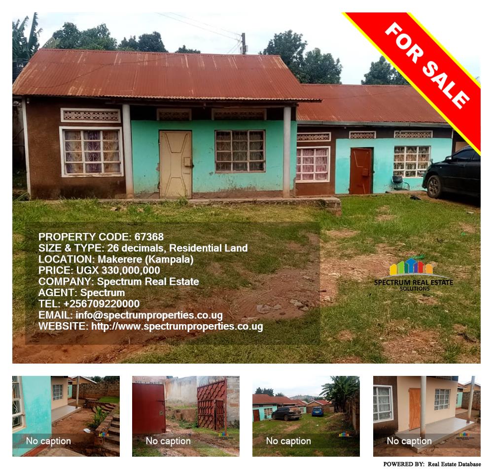 Residential Land  for sale in Makerere Kampala Uganda, code: 67368