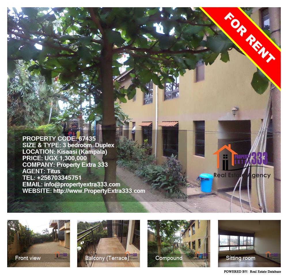3 bedroom Duplex  for rent in Kisaasi Kampala Uganda, code: 67435