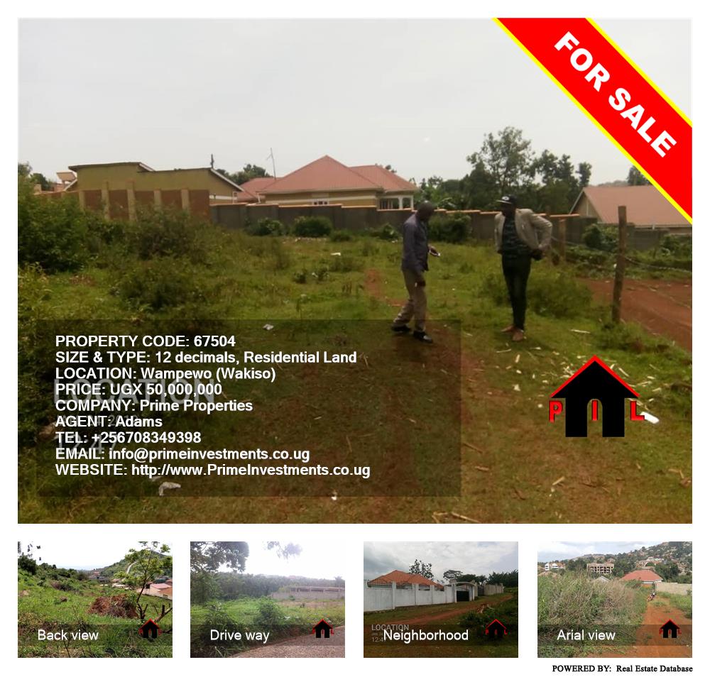 Residential Land  for sale in Wampeewo Wakiso Uganda, code: 67504