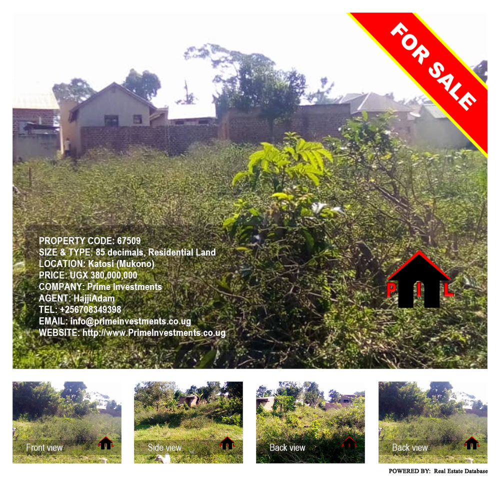 Residential Land  for sale in Katosi Mukono Uganda, code: 67509