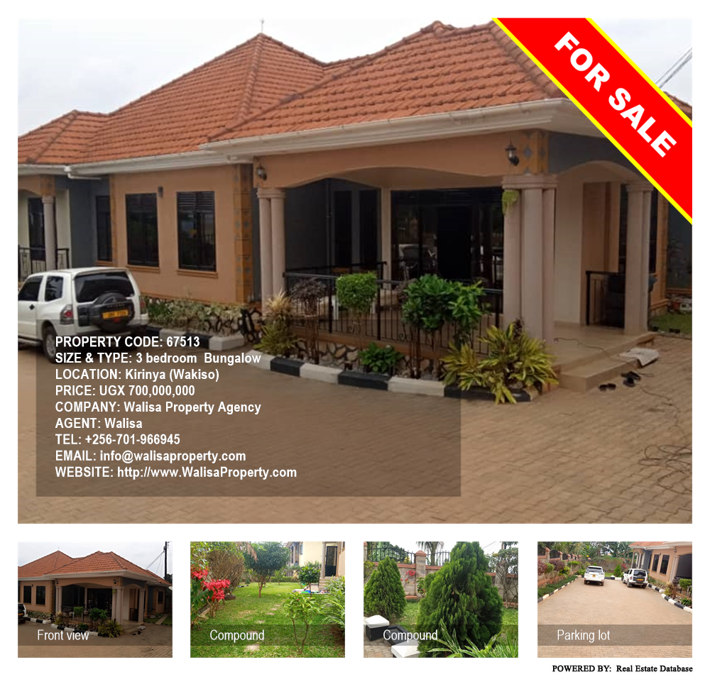 3 bedroom Bungalow  for sale in Kirinya Wakiso Uganda, code: 67513