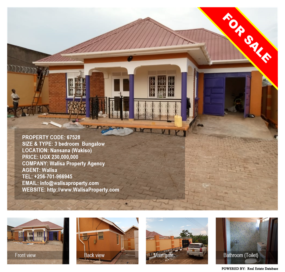 3 bedroom Bungalow  for sale in Nansana Wakiso Uganda, code: 67528