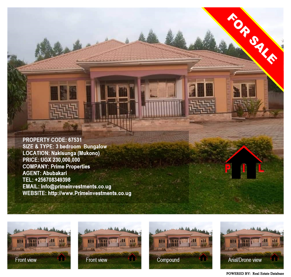 3 bedroom Bungalow  for sale in Nakisunga Mukono Uganda, code: 67531