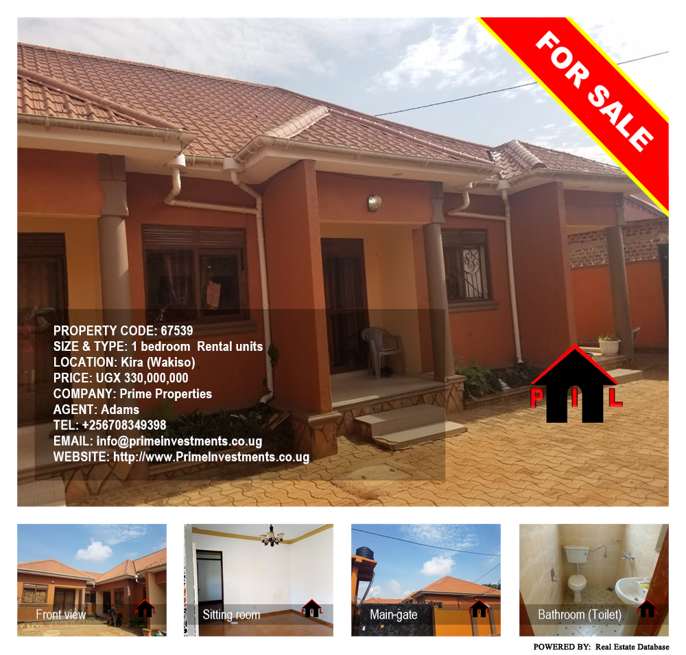 1 bedroom Rental units  for sale in Kira Wakiso Uganda, code: 67539