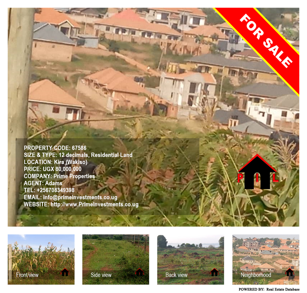 Residential Land  for sale in Kira Wakiso Uganda, code: 67586