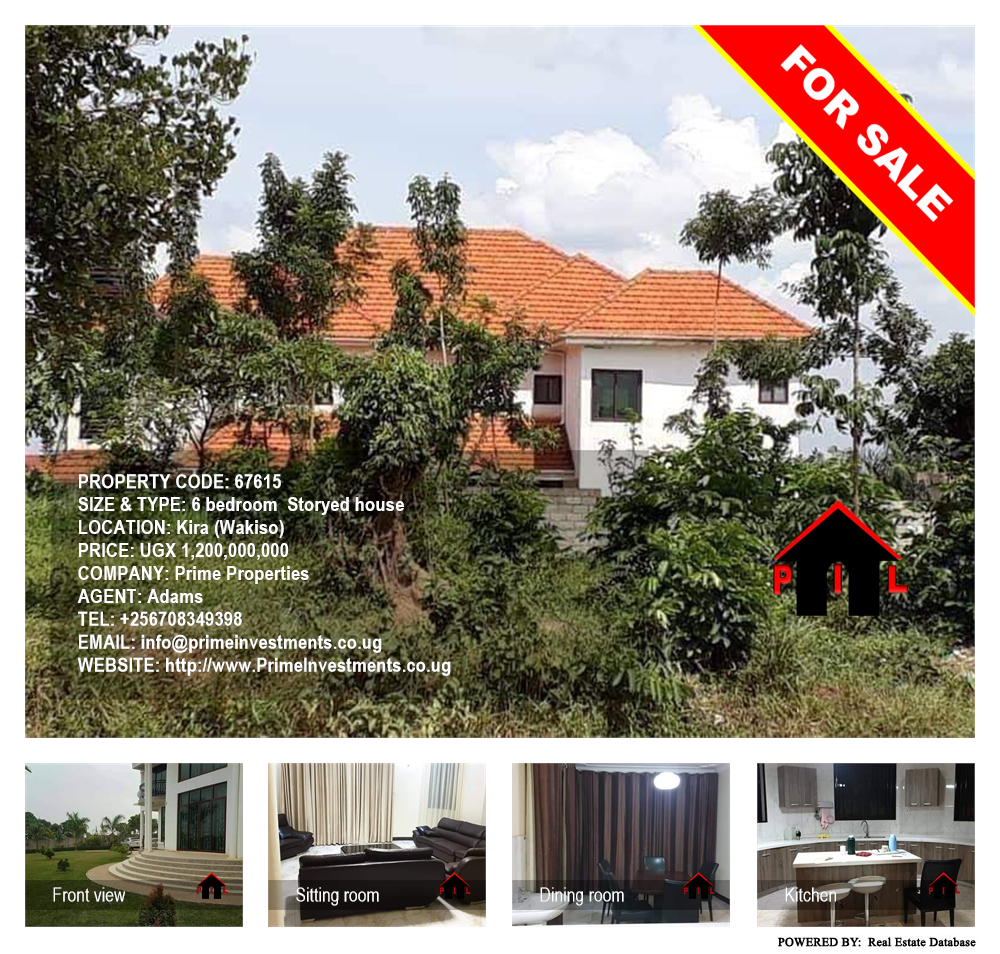 6 bedroom Storeyed house  for sale in Kira Wakiso Uganda, code: 67615