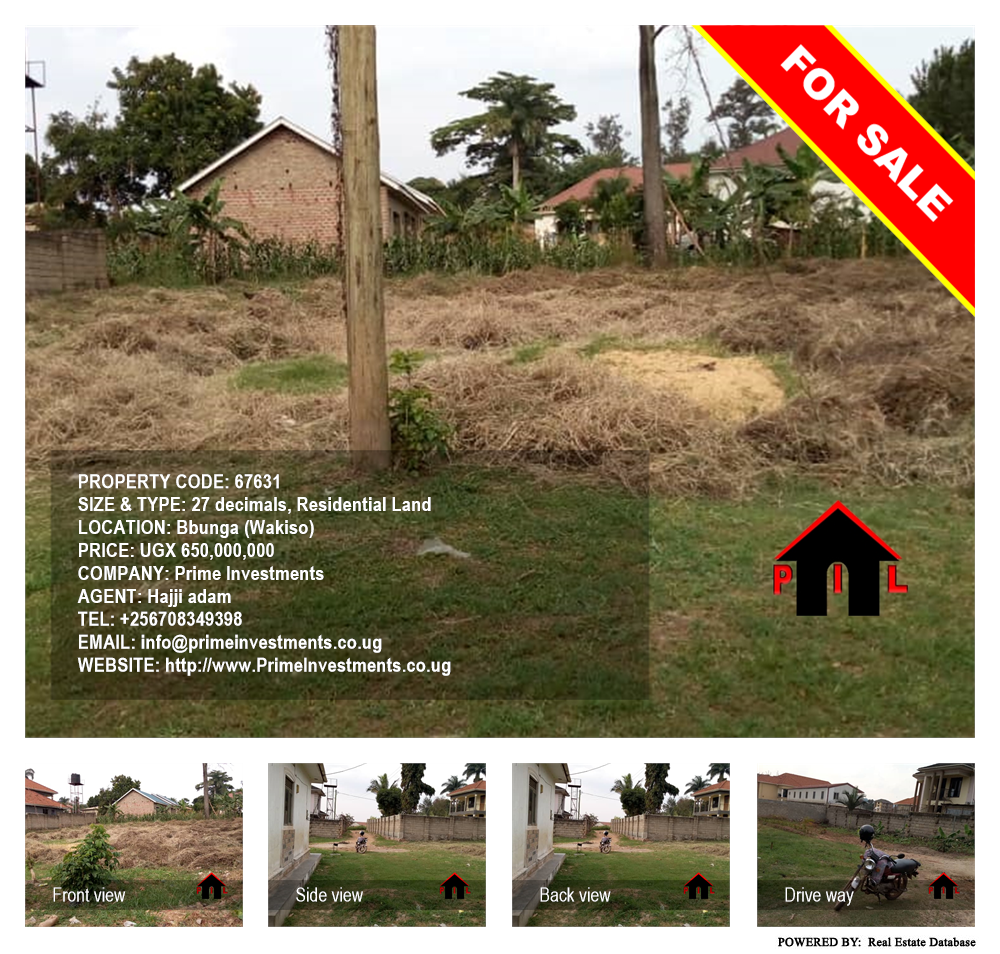 Residential Land  for sale in Bbunga Wakiso Uganda, code: 67631