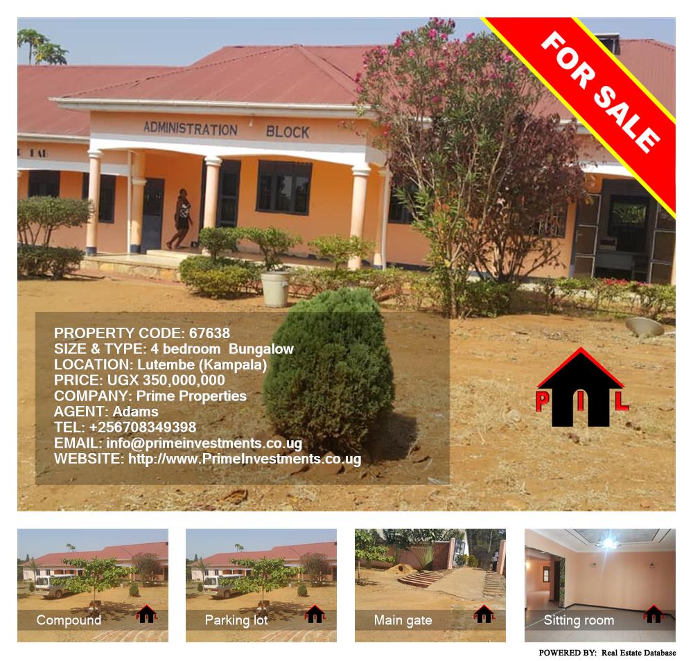 4 bedroom Bungalow  for sale in Lutembe Kampala Uganda, code: 67638