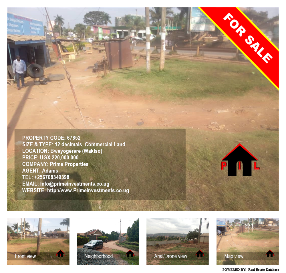 Commercial Land  for sale in Bweyogerere Wakiso Uganda, code: 67652