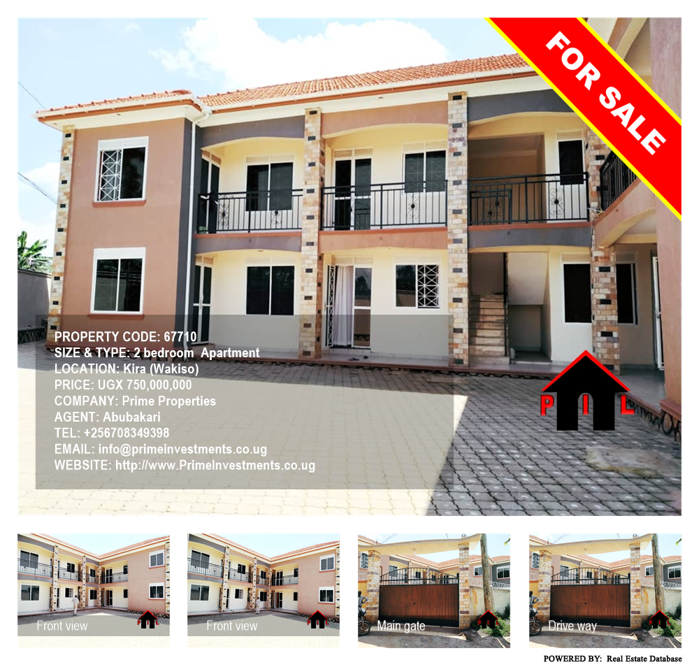 2 bedroom Apartment  for sale in Kira Wakiso Uganda, code: 67710