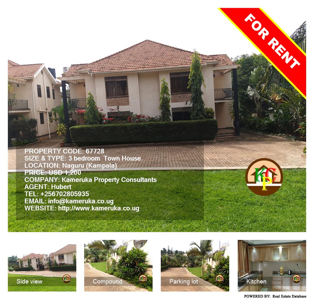 3 bedroom Town House  for rent in Naguru Kampala Uganda, code: 67728