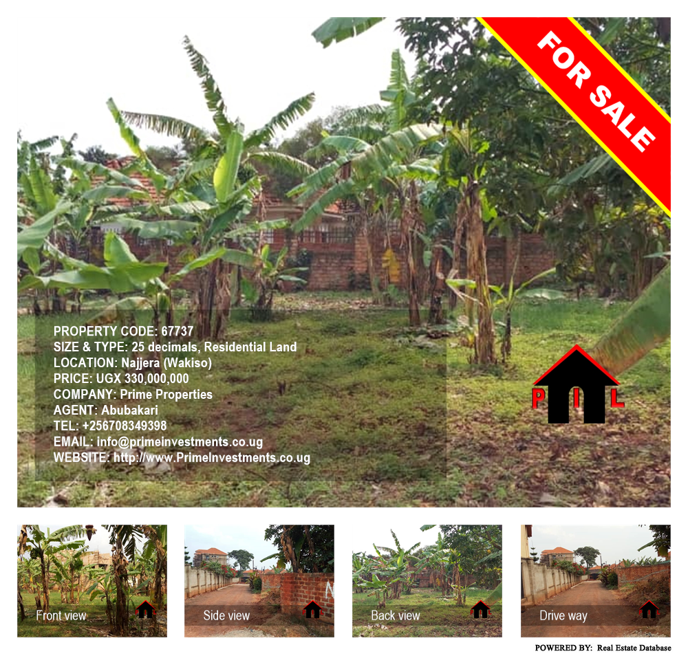 Residential Land  for sale in Najjera Wakiso Uganda, code: 67737