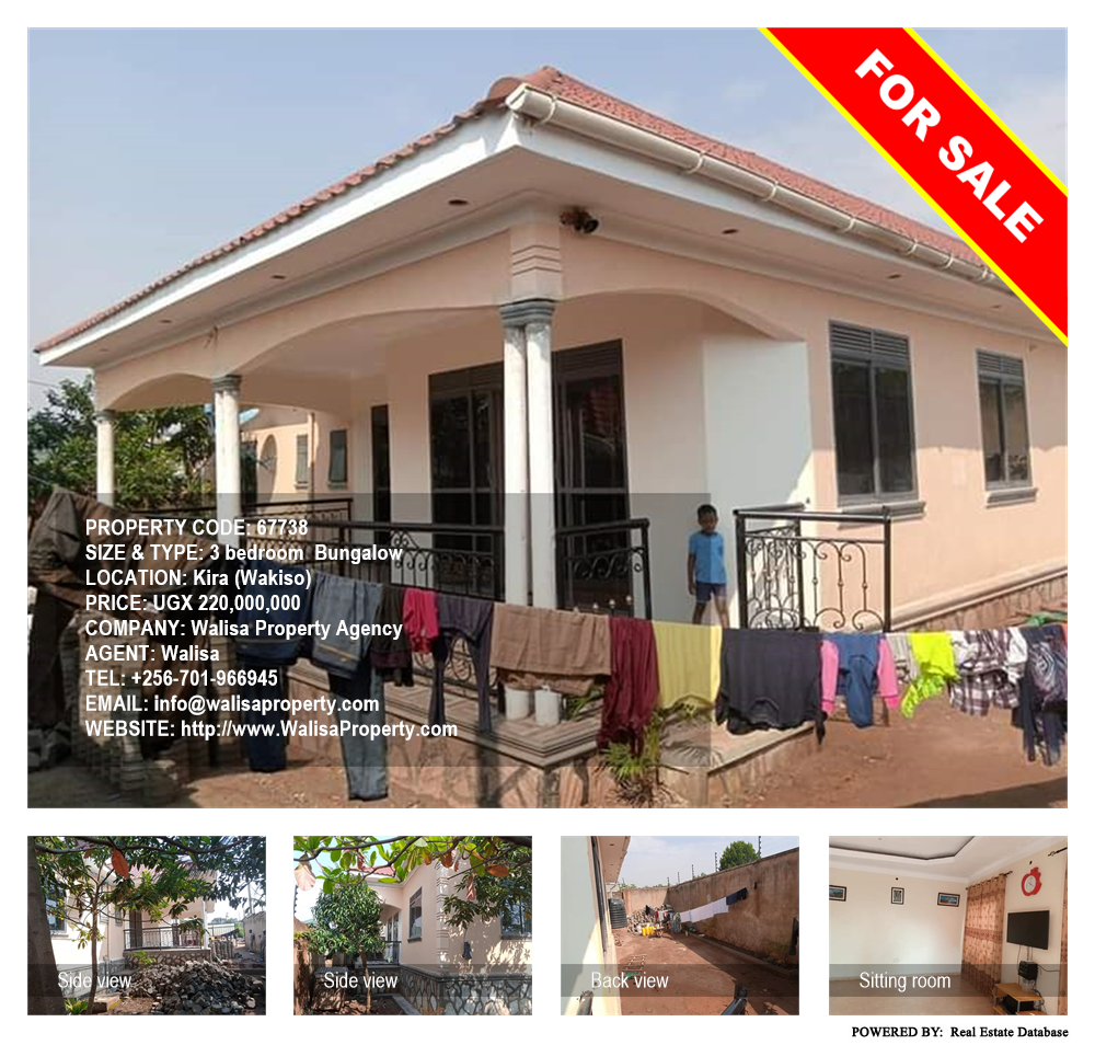 3 bedroom Bungalow  for sale in Kira Wakiso Uganda, code: 67738