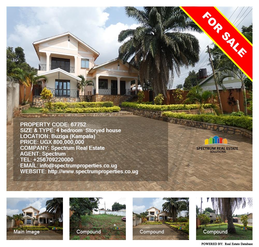 4 bedroom Storeyed house  for sale in Buziga Kampala Uganda, code: 67752