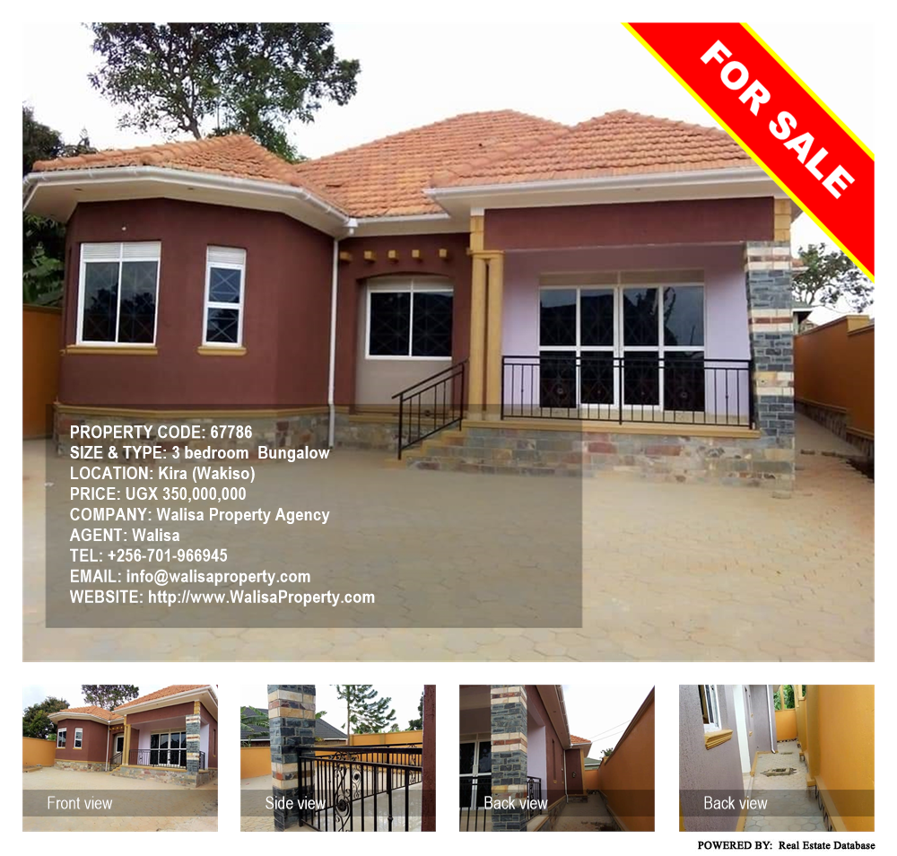 3 bedroom Bungalow  for sale in Kira Wakiso Uganda, code: 67786