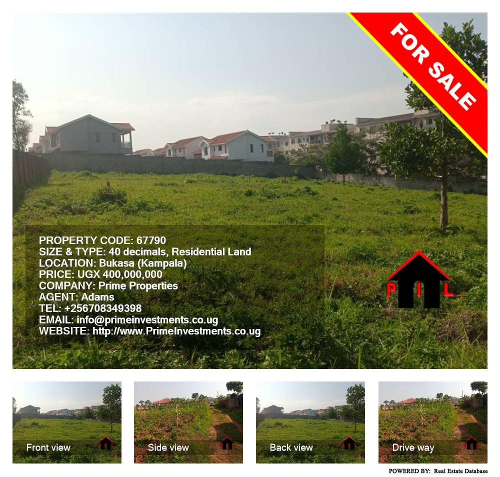 Residential Land  for sale in Bukasa Kampala Uganda, code: 67790