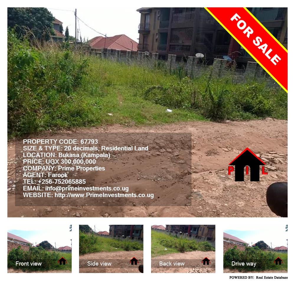 Residential Land  for sale in Bukasa Kampala Uganda, code: 67793