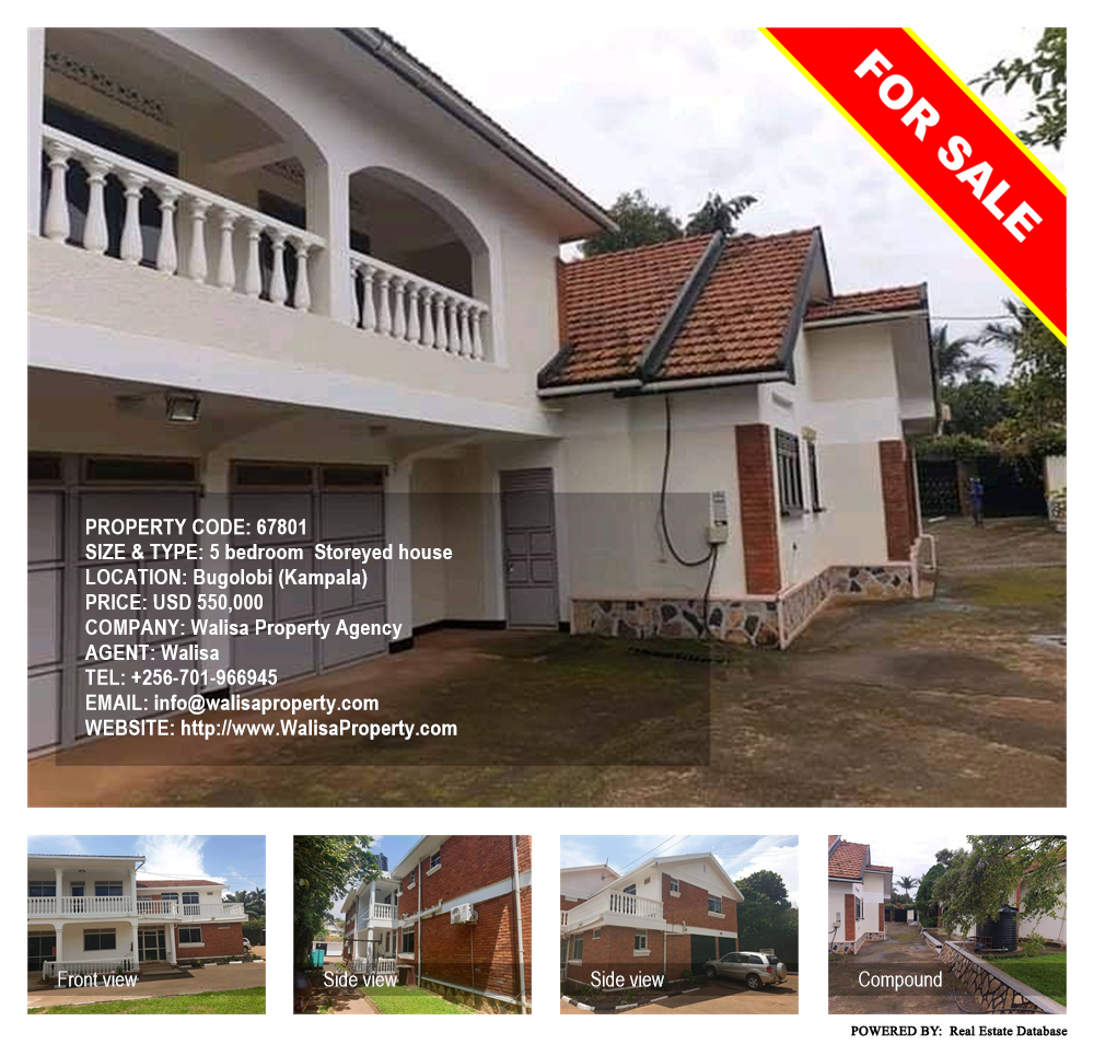 5 bedroom Storeyed house  for sale in Bugoloobi Kampala Uganda, code: 67801