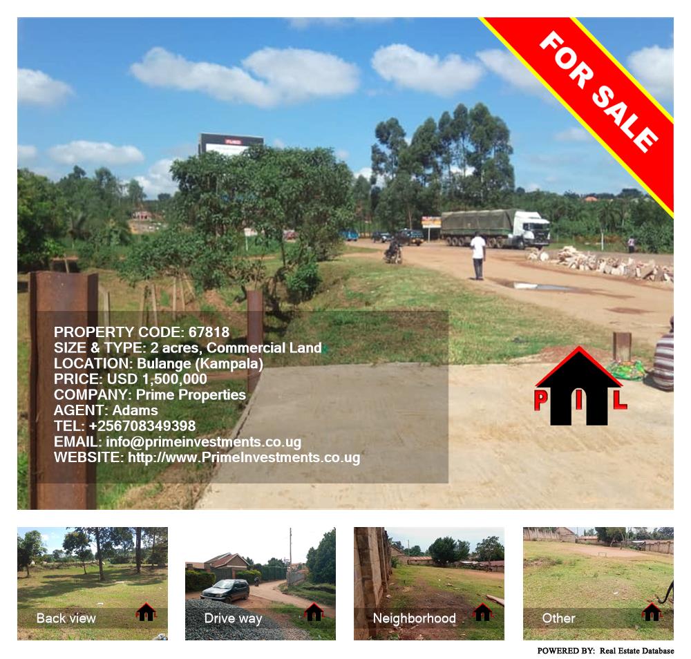 Commercial Land  for sale in Bulange Kampala Uganda, code: 67818