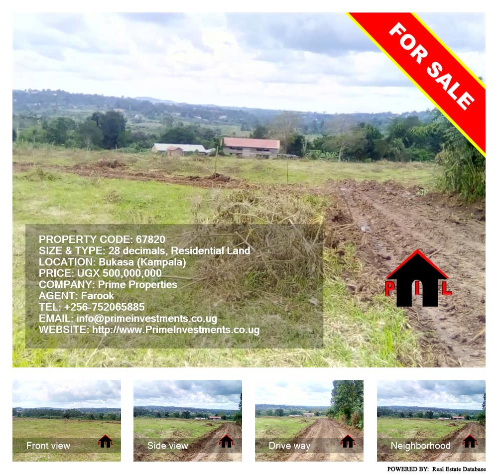 Residential Land  for sale in Bukasa Kampala Uganda, code: 67820