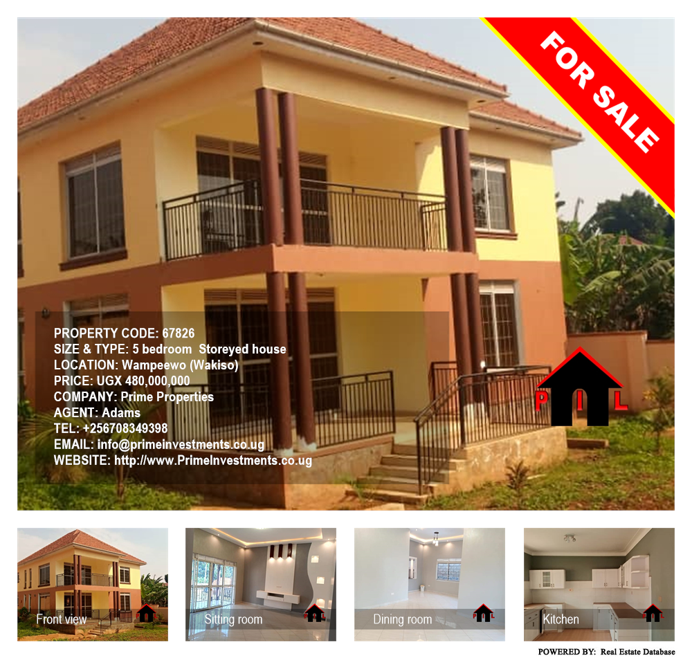 5 bedroom Storeyed house  for sale in Wampeewo Wakiso Uganda, code: 67826