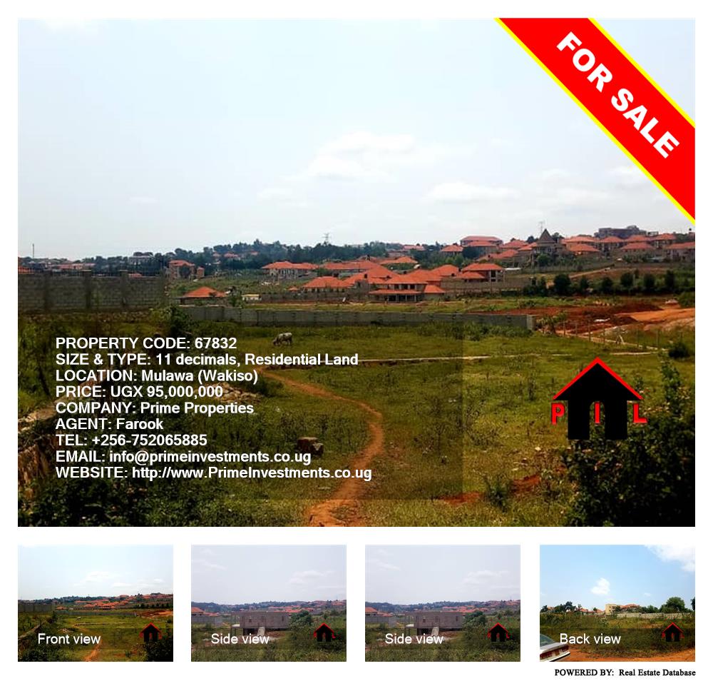 Residential Land  for sale in Mulawa Wakiso Uganda, code: 67832